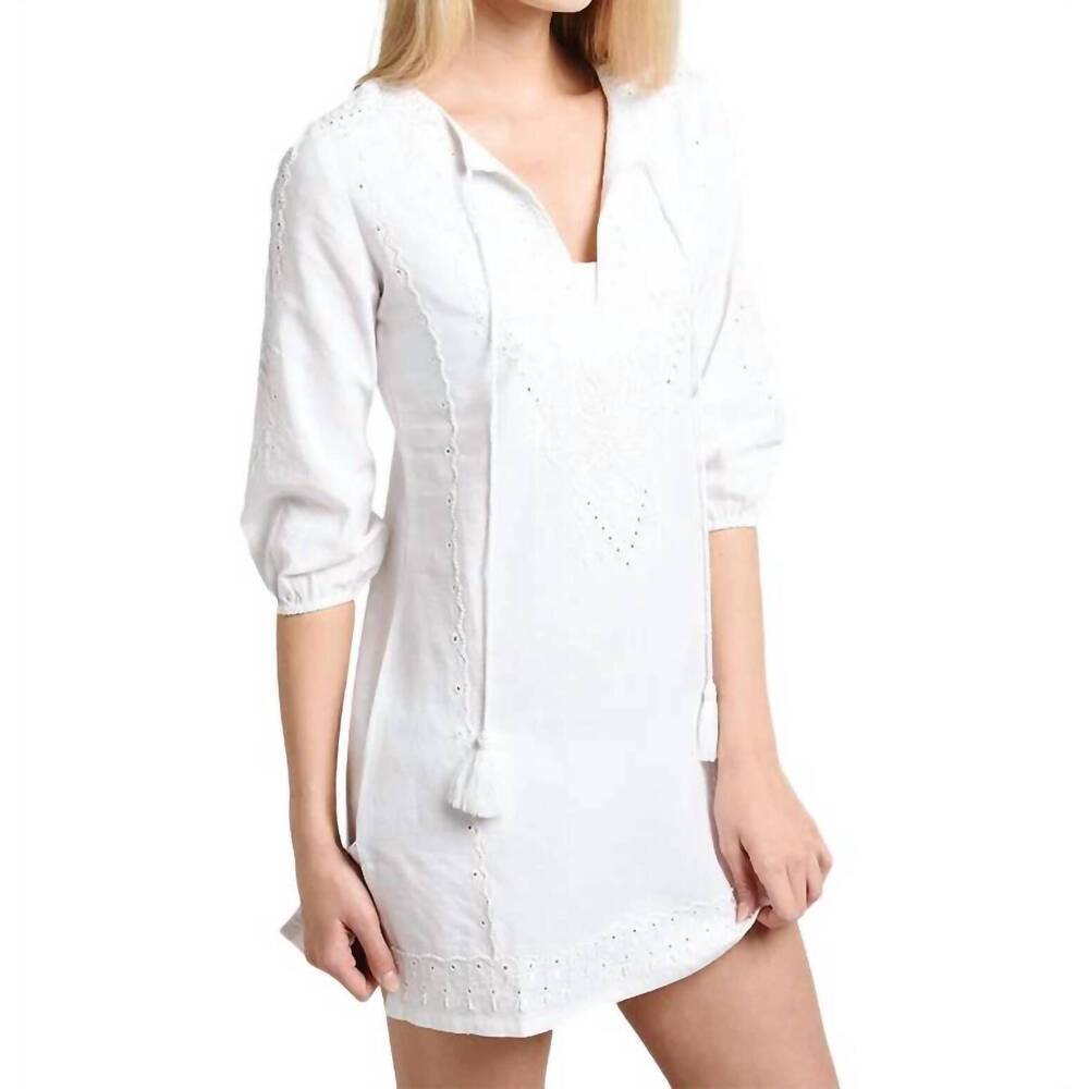 NEW AMITA NAITHANI glam embellished tunic in white